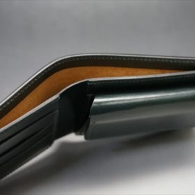 ダークグリーンのセドウィック社製ブライドルレザーの二つ折り財布-6