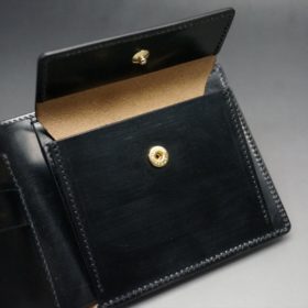 セドウィック社製ブライドルレザーのブラック色の二つ折り財布（ゴールド色）-1-10