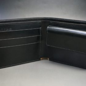 セドウィック社製ブライドルレザーのブラック色の二つ折り財布（ゴールド色）-1-6