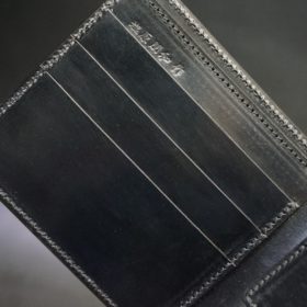 セドウィック社製ブライドルレザーのブラック色の二つ折り財布（ゴールド色）-1-7