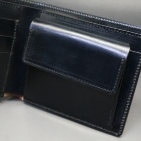 セドウィック社製ブライドルレザーのブラック色の二つ折り財布（ゴールド色）-1-8