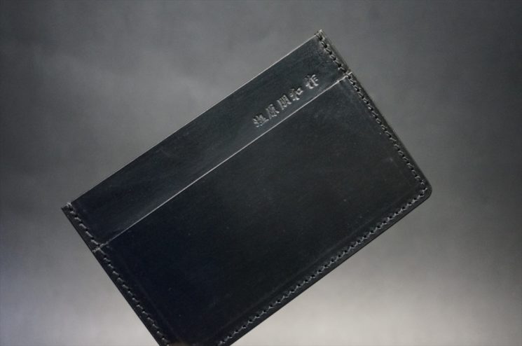 セドウィック社製ブライドルレザーのブラック色のカードケース-1-1