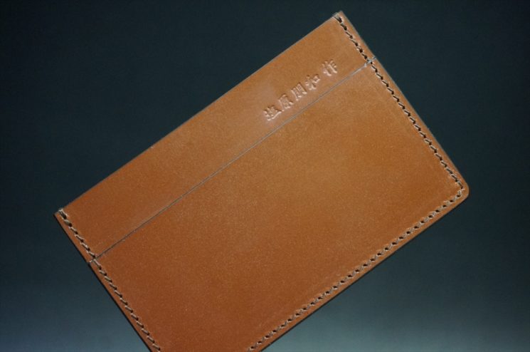 セドウィック社製ブライドルレザーのヘーゼルブラウン色のカードケース-1-1