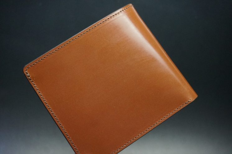 セドウィック社製ブライドルレザーのヘーゼルブラウン色の二つ折り財布（シルバー色）-1-1