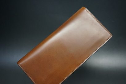 レーデルオガワ社製オイル仕上げコードバンの長財布（ゴールド色）-1-1