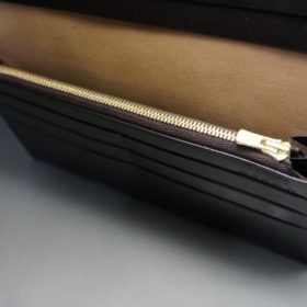 レーデルオガワ社製オイル仕上げコードバンの長財布（ゴールド色）-1-8