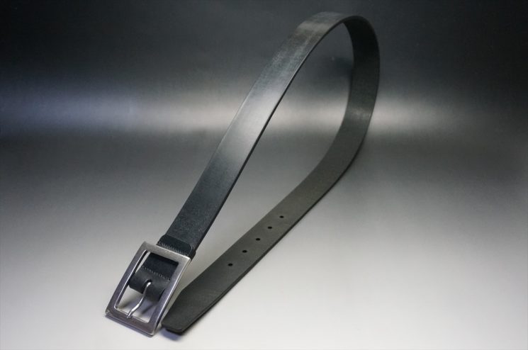 クレイトン社製ブライドルレザーのブラック色のベルト(35mm/cs/mサイズ)-1-1