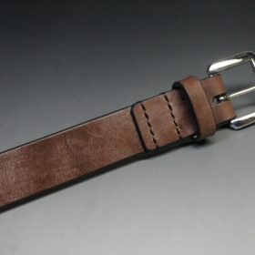 J.ベイカー社製ブライドルレザーのダークブラウン色の30mmベルト（ビジネスB／シルバー色／Mサイズ）-1-6