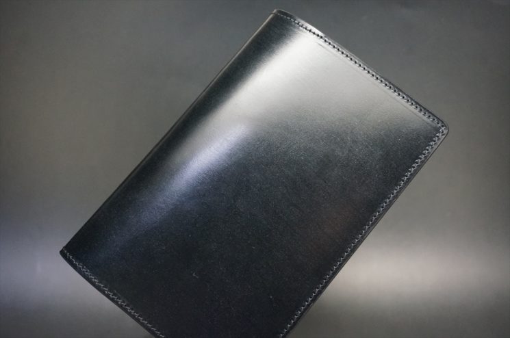 セドウィック社製ブライドルレザーのブラック色のA6判手帳カバー（10mm用）-1-1