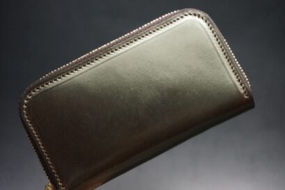 ホーウィンコードバンのダークコニャック色のミニ財布