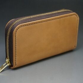 ホーウィンコードバンのナチュラル色のミニ財布