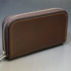 ホーウィン社製シェルコードバンのアルマニャック色のミニ財布