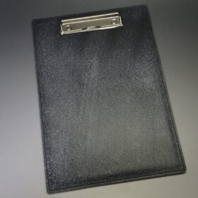 ブライドルレザー 床革バインダー(セドウィック社/ブラック色/金具:シルバー色） - 画像 (2)