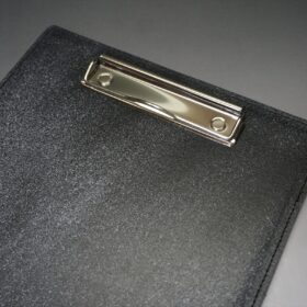 ブライドルレザー 床革バインダー(セドウィック社/ブラック色/金具:シルバー色） - 画像 (3)