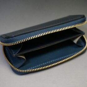 コードバン ミニ財布（ホーウィン社/ネイビー色/金具:ゴールド色） - 画像 (6)