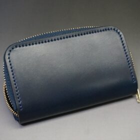 コードバン ミニ財布（ホーウィン社/ネイビー色/金具:ゴールド色） - 画像 (7)