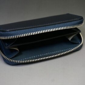 完売御礼！コードバン ミニ財布（ホーウィン社/ネイビー色/金具:シルバー色） - 画像 (6)