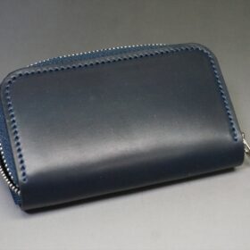 完売御礼！コードバン ミニ財布（ホーウィン社/ネイビー色/金具:シルバー色） - 画像 (7)