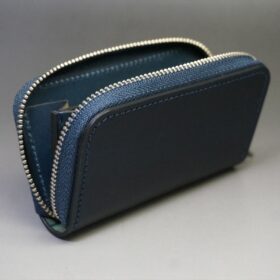 完売御礼！コードバン ミニ財布（ホーウィン社/ネイビー色/金具:シルバー色） - 画像 (8)