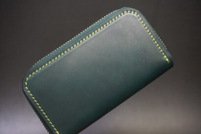 ホーウィン社製シェルコードバン（グリーン色）ミニ財布