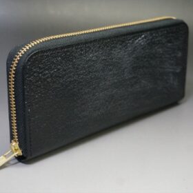 アメ豚 長財布（蝋引き加工/ブラック色） - 画像 (2)