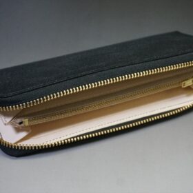 アメ豚 長財布（蝋引き加工/ブラック色） - 画像 (6)
