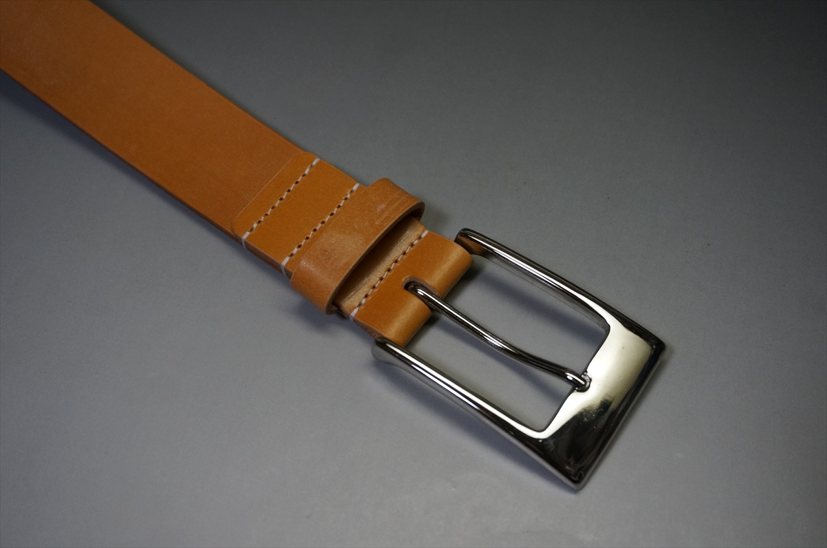 ブライドルレザー ベルト(セドウィック社/ロンドンタン色/35mm幅) - 画像 (4)