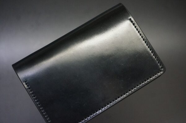 ホーウィン社製シェルコードバン(ブラック色)名刺入れ