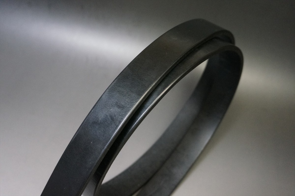 即納品!ブライドルレザー ベルト(特選品/J.ベイカー社/ブラック色/30mm幅) - 画像 (3)