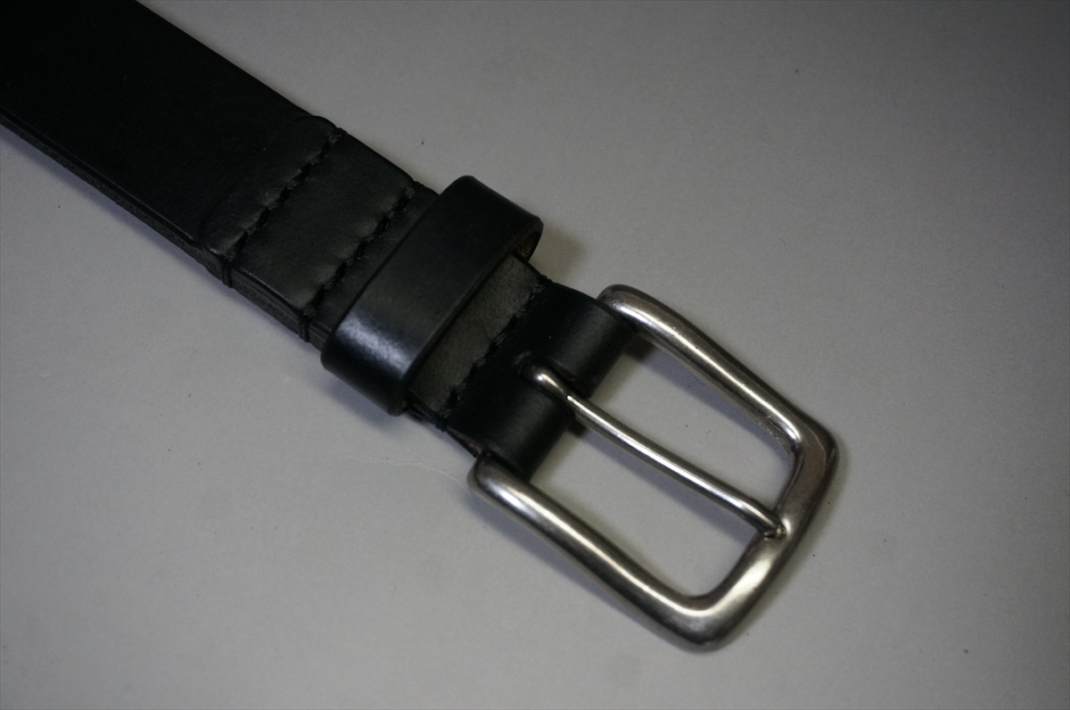即納品!ブライドルレザー ベルト(特選品/J.ベイカー社/ブラック色/30mm幅) - 画像 (4)