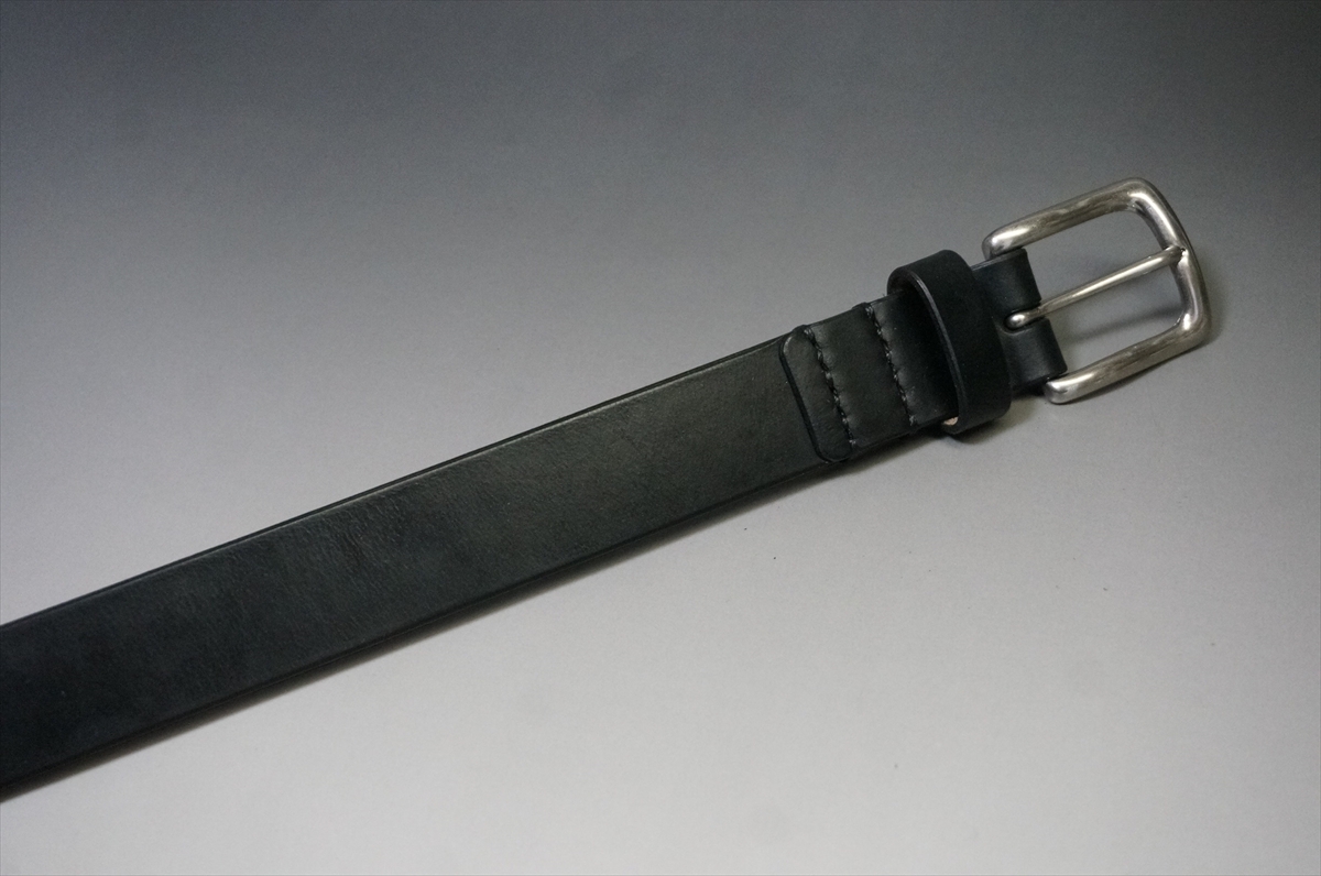 即納品!ブライドルレザー ベルト(特選品/J.ベイカー社/ブラック色/30mm幅) - 画像 (5)