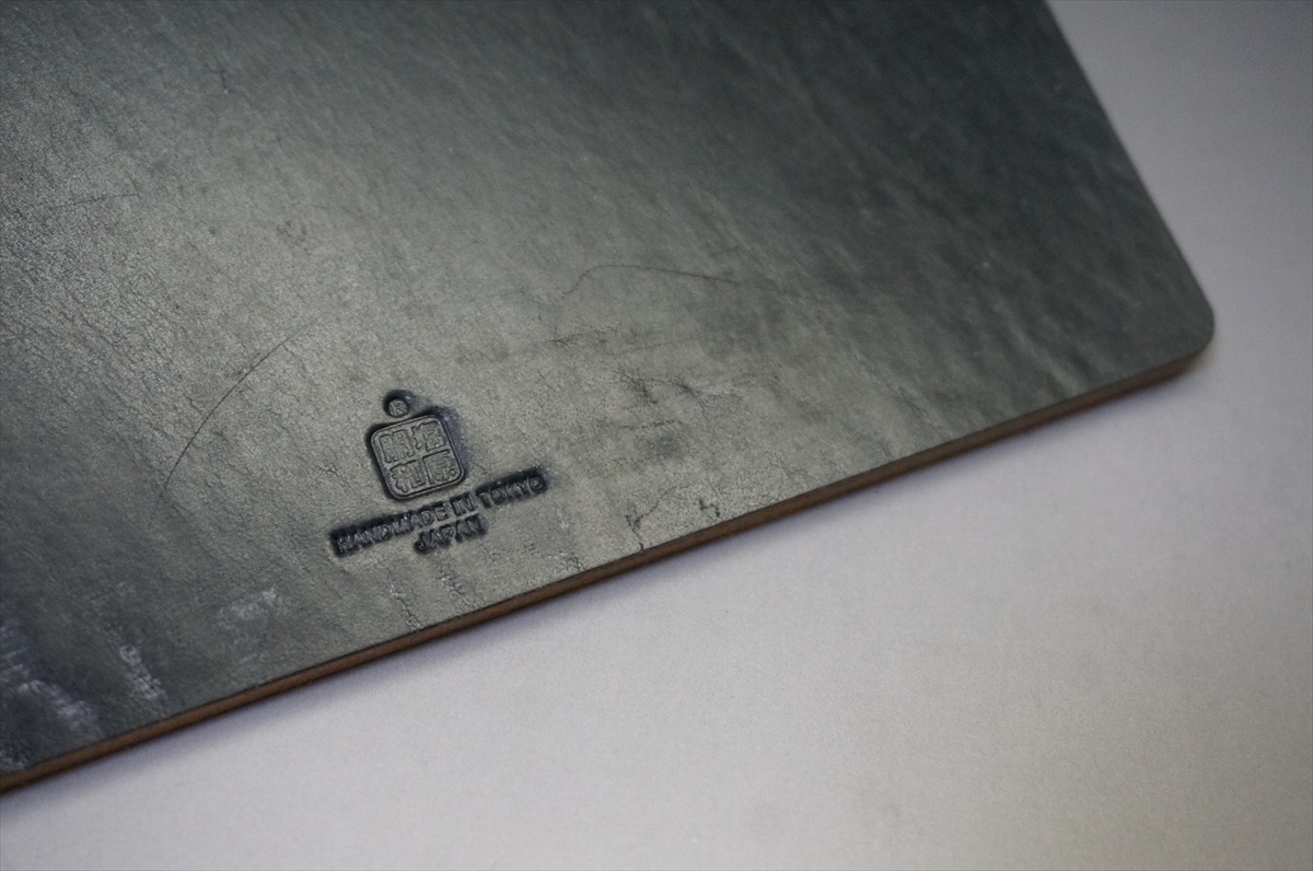 ブライドルレザー マウスパッド(J.ベイカー社/ブラック色) - 画像 (3)