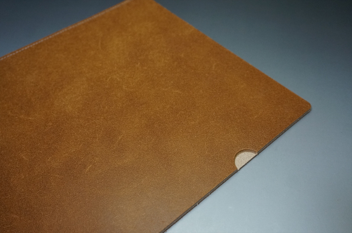 完売御礼!ブライドルレザー 床革ファイル(セドウィック社/ヘーゼル色) - 画像 (3)