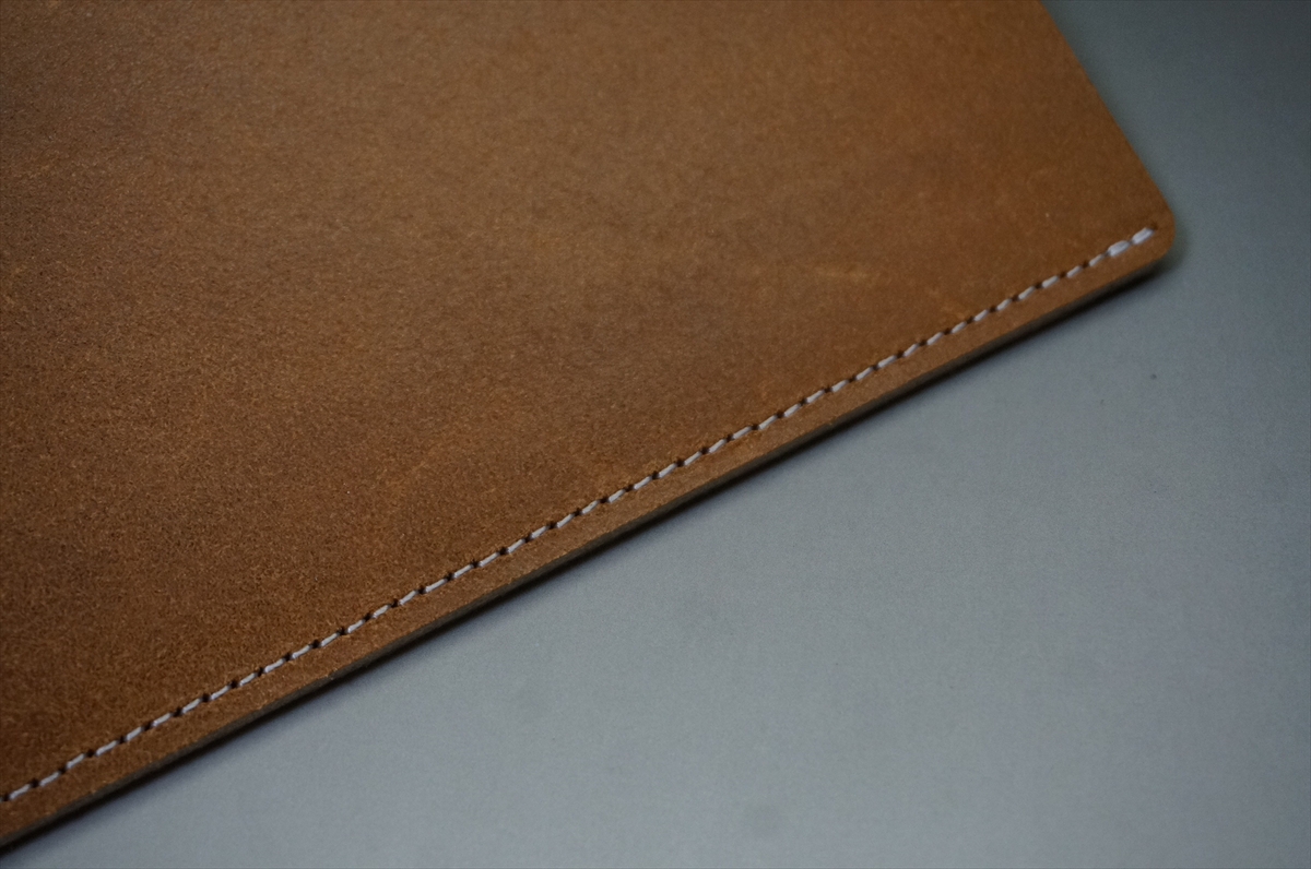 完売御礼!ブライドルレザー 床革ファイル(セドウィック社/ヘーゼル色) - 画像 (5)