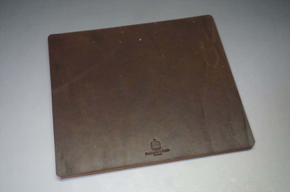 完売御礼!ブライドルレザー マウスパッド(J.ベイカー社/ダークブラウン色) - 画像 (2)