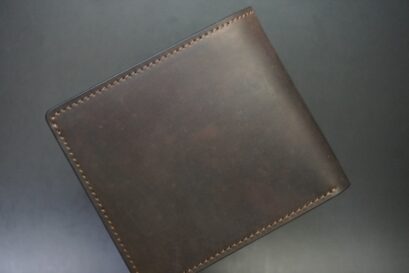 ホーウィン社製シェルコードバン(ダークコニャック色)二つ折り財布