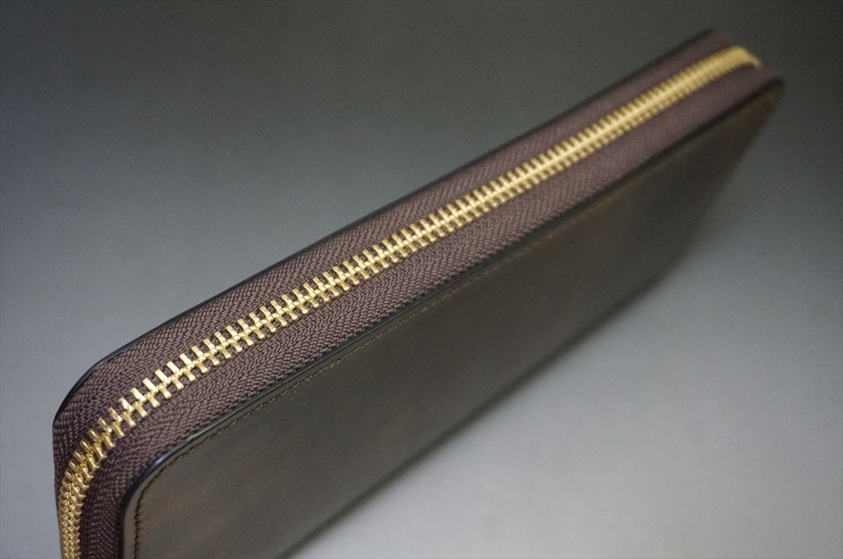 コードバン 長財布(ホーウィン社/マーブルダークコニャック色) - 画像 (4)