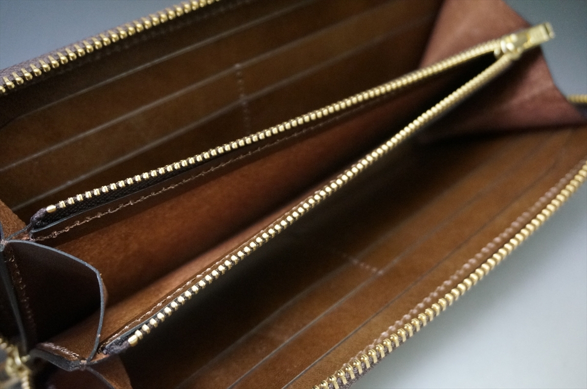 コードバン 長財布(ホーウィン社/マーブルダークコニャック色) - 画像 (10)