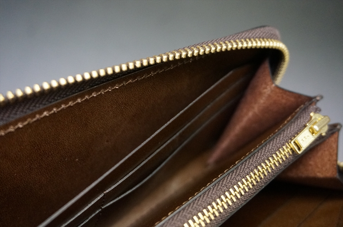 コードバン 長財布(ホーウィン社/マーブルダークコニャック色) - 画像 (12)