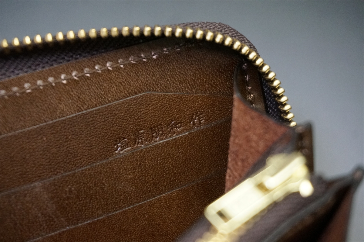 コードバン 長財布(ホーウィン社/マーブルダークコニャック色) - 画像 (13)