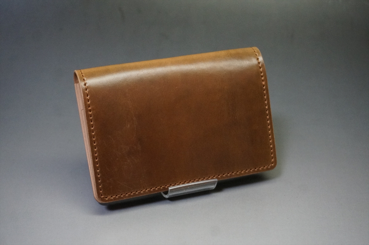 2月1日(日曜)終了!コードバン 名刺入れ(ホーウィン社/バーボン色) - 画像 (2)