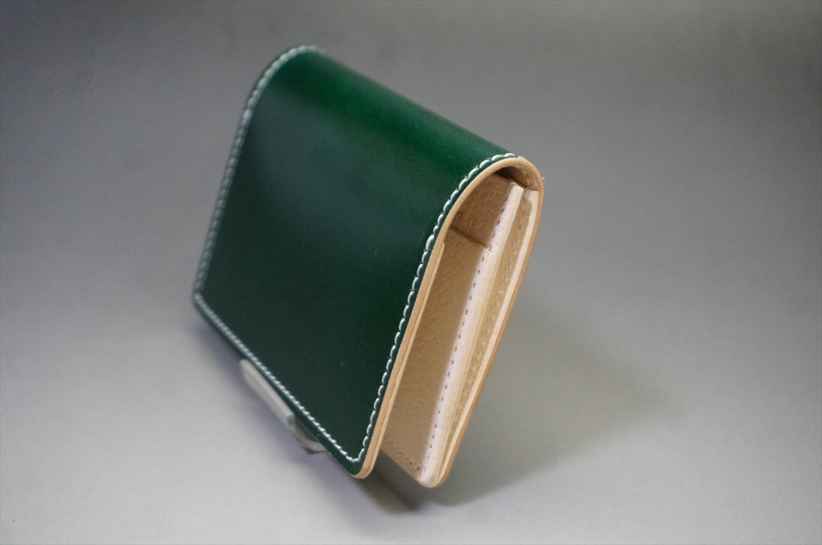 2月18日(水曜日)終了!コードバン 名刺入れ(レーデルオガワ社/グリーン色) - 画像 (3)