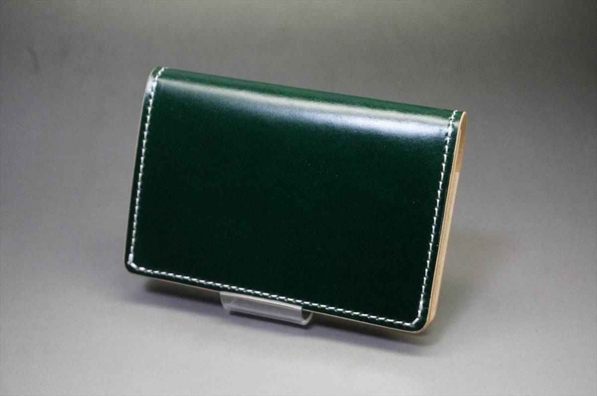 2月18日(水曜日)終了!コードバン 名刺入れ(レーデルオガワ社/グリーン色) - 画像 (4)