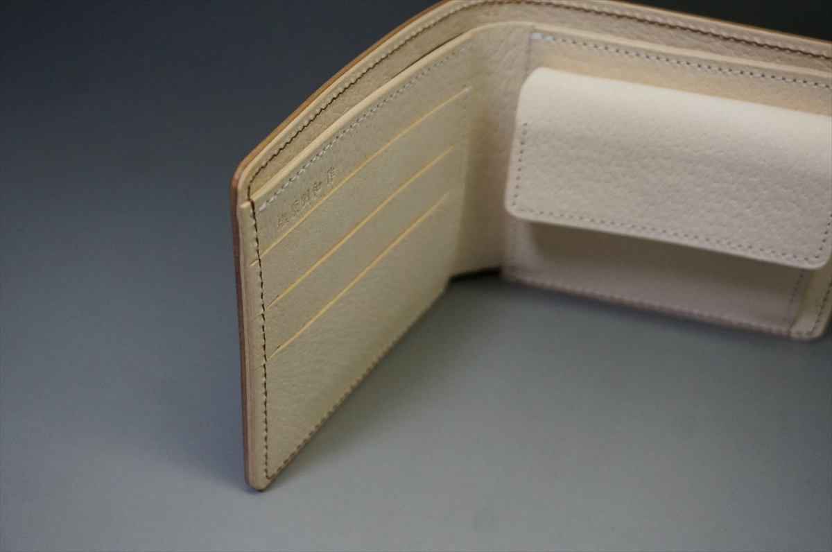 2月20日(金曜日)終了!コードバン 二つ折り財布(ホーウィン社/バーボン色/小銭入れ付きタイプ) - 画像 (7)