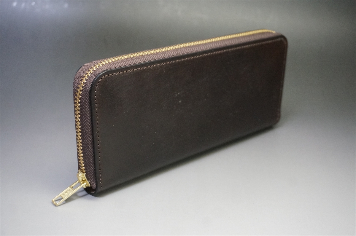 3月2日(月曜日)終了!ブライドルレザー 長財布(J.ベイカー社/ダークブラウン色) - 画像 (2)
