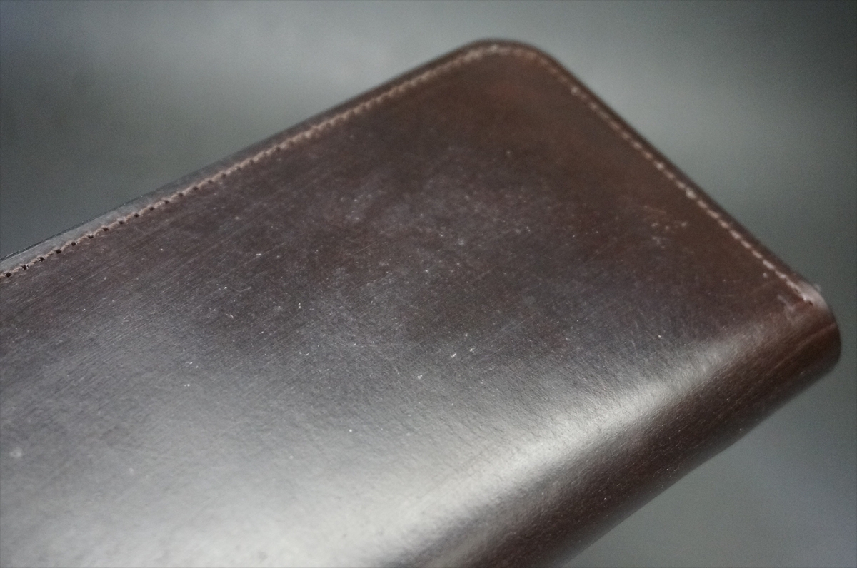 3月2日(月曜日)終了!ブライドルレザー 長財布(J.ベイカー社/ダークブラウン色) - 画像 (3)