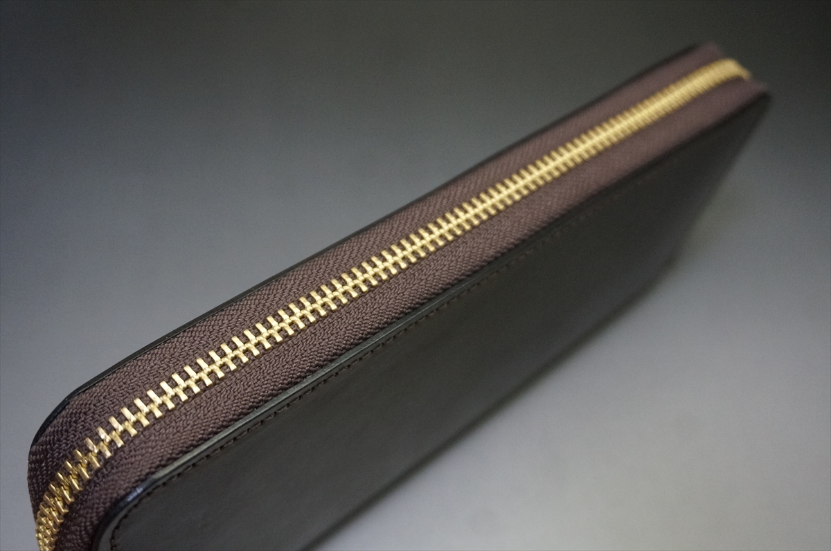 3月2日(月曜日)終了!ブライドルレザー 長財布(J.ベイカー社/ダークブラウン色) - 画像 (4)