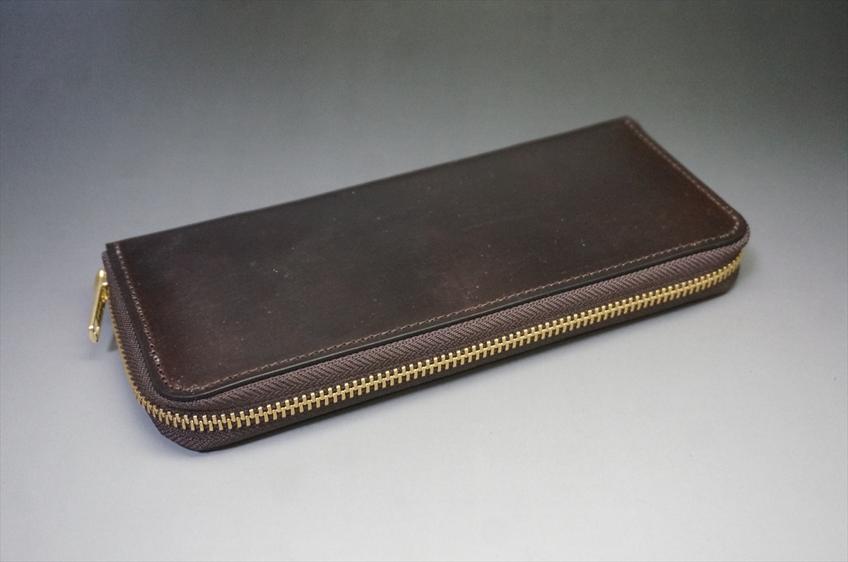 3月2日(月曜日)終了!ブライドルレザー 長財布(J.ベイカー社/ダークブラウン色) - 画像 (5)