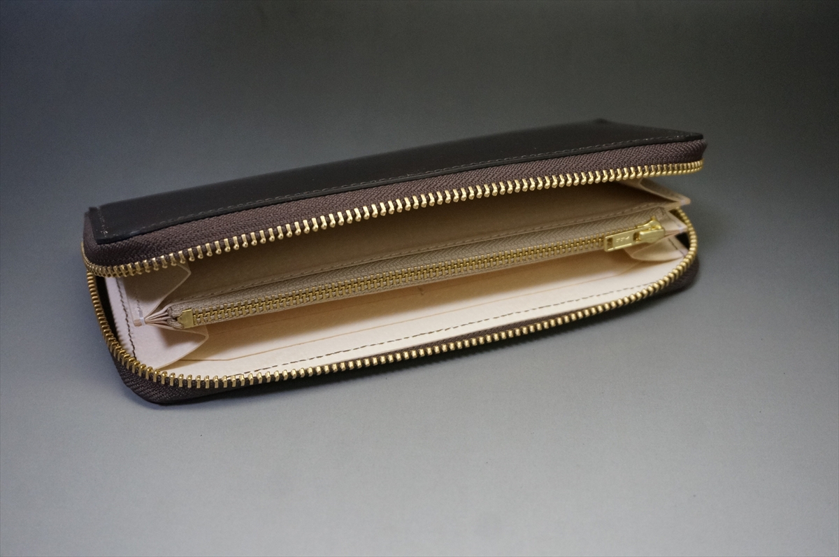 3月2日(月曜日)終了!ブライドルレザー 長財布(J.ベイカー社/ダークブラウン色) - 画像 (6)