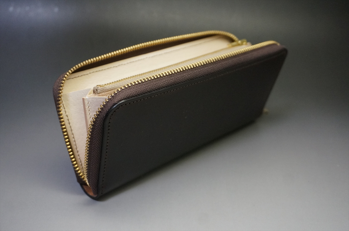 3月2日(月曜日)終了!ブライドルレザー 長財布(J.ベイカー社/ダークブラウン色) - 画像 (8)